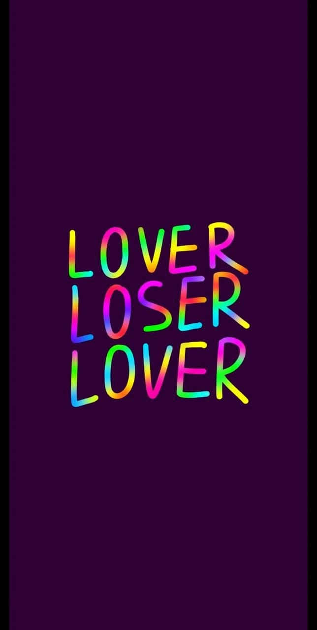 Lover Loser Rainbow Font Color