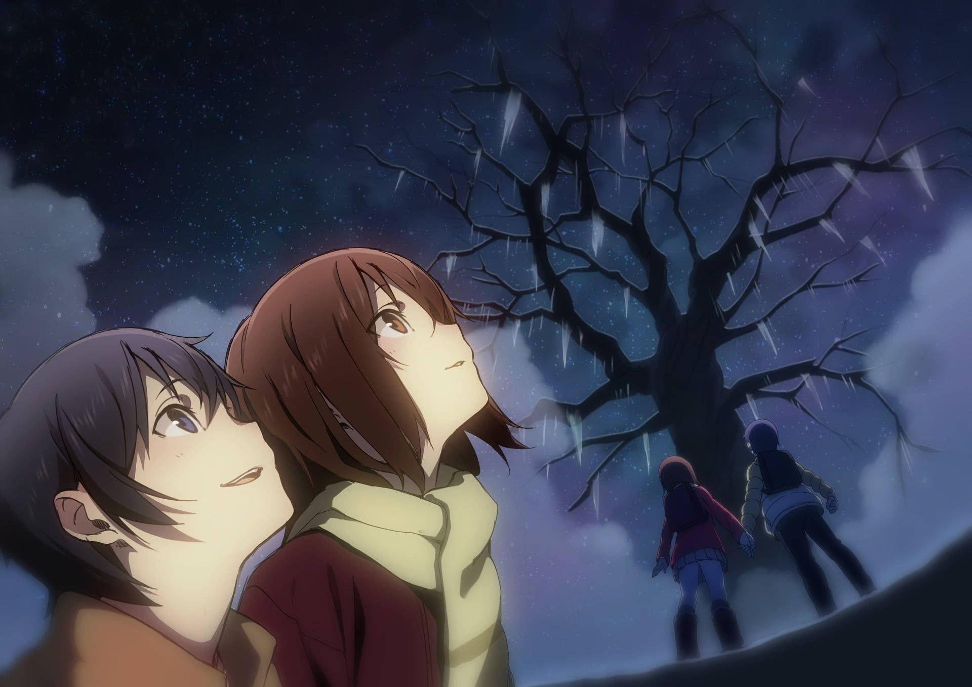 Lovers In Anime Series Erased Background