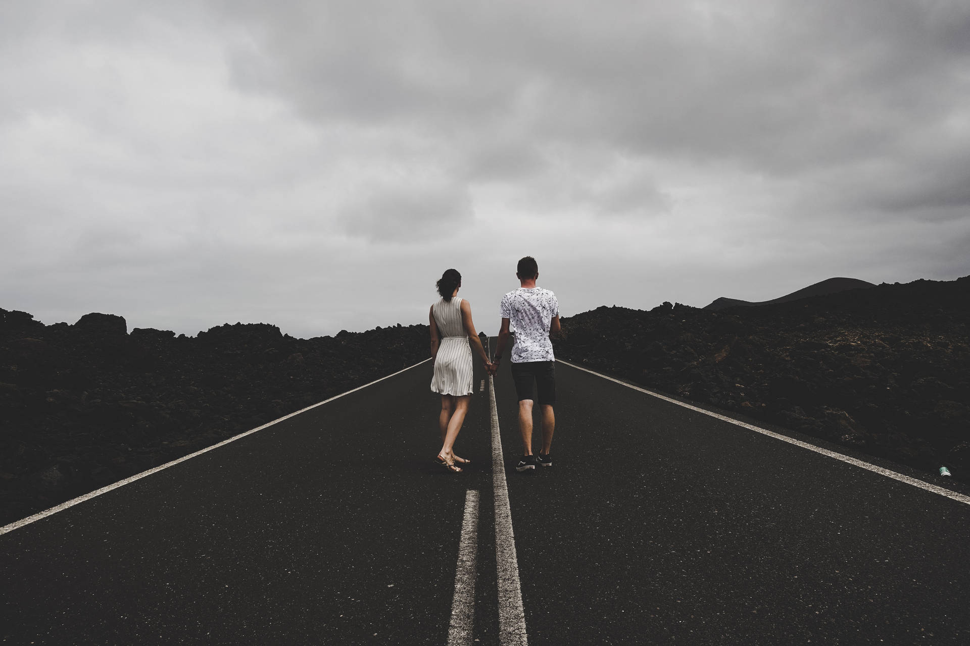 Lovers On The Road Background