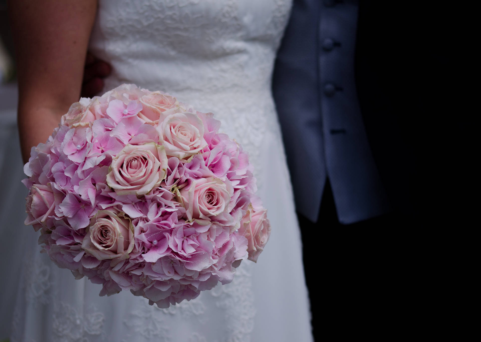 Lovers Wedding Bouquet Background