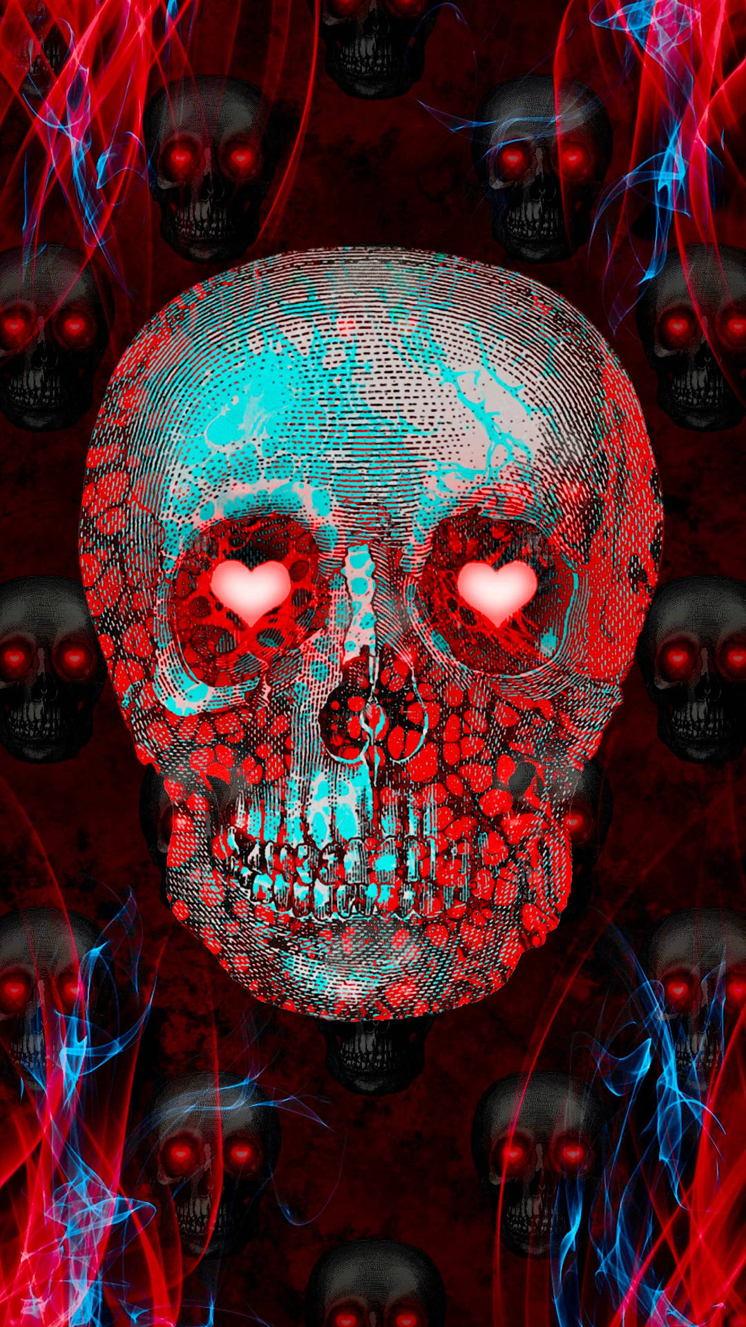 Lovestruck Skeleton Love Background