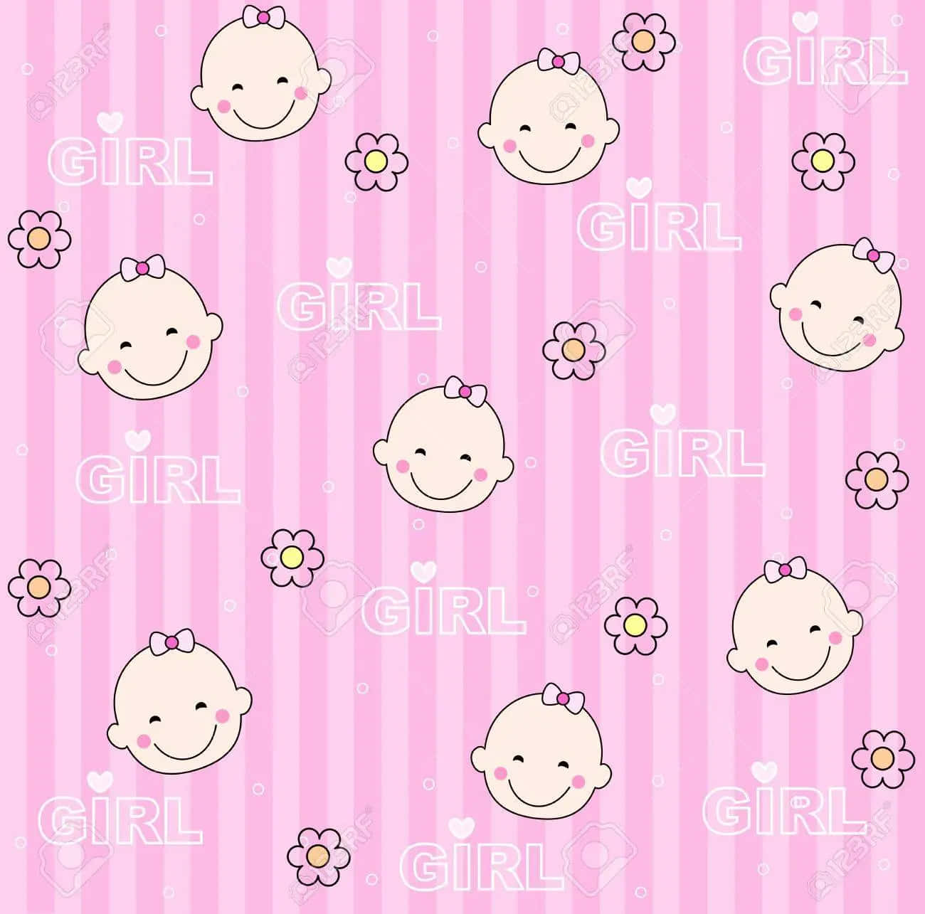 Loving Life In Pink: A Baby Girl Experiencing A Moment Of Joy Background