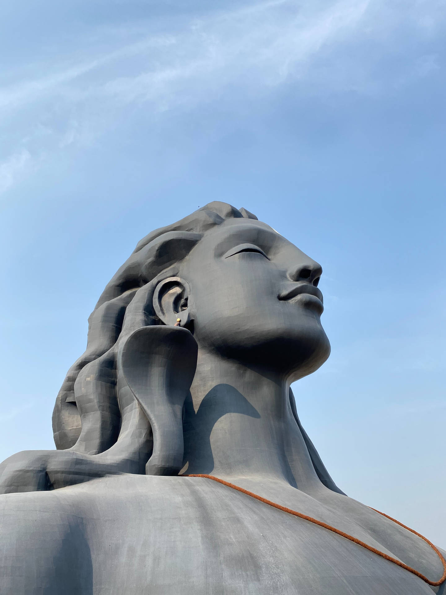 Low-angle Close-up Of Adiyogi Shiva Background