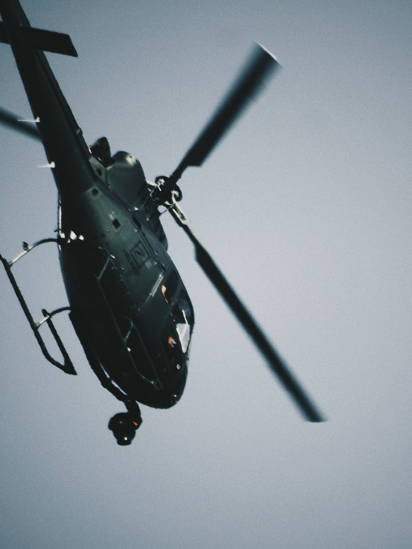 Low Angle Helicopter Flying Background
