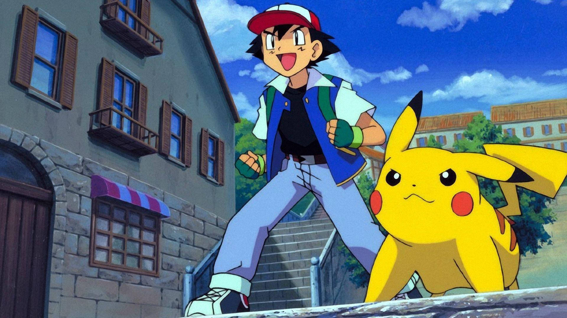 Low-angle Shot Of Ash And Pikachu Hd