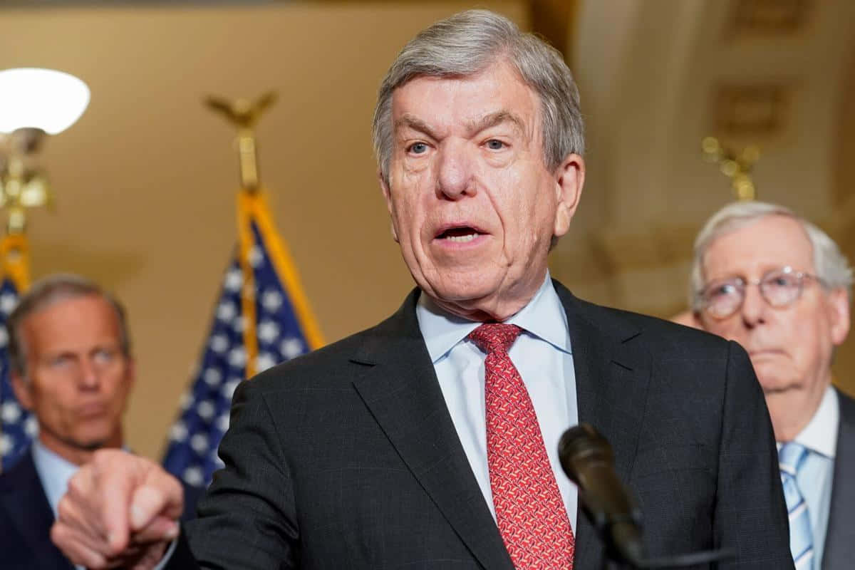 Low Angle Shot Of Roy Blunt In Clear Vision Background
