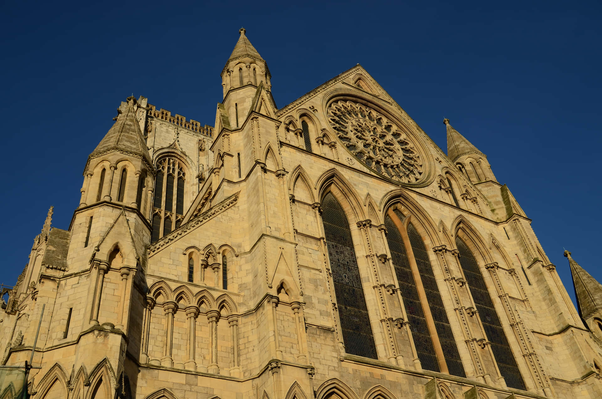 Low-angle Side View Of York Minster Cathedral Background