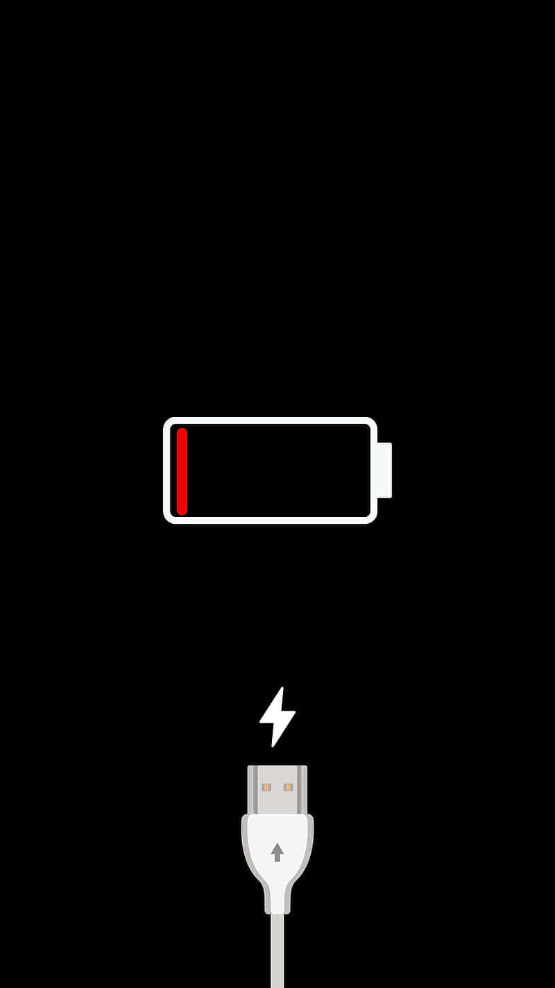 Low Battery Icon With Android Charging Port