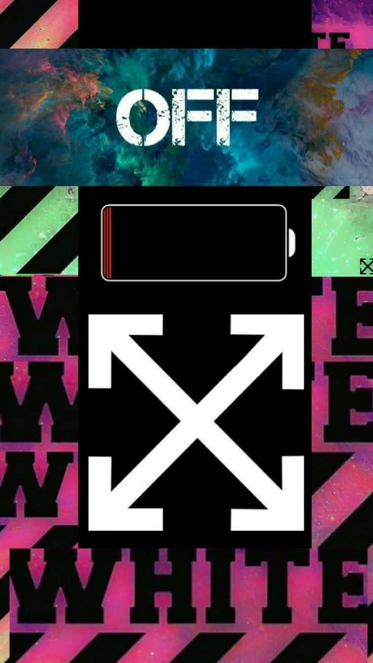 Low Battery Off White Iphone Background