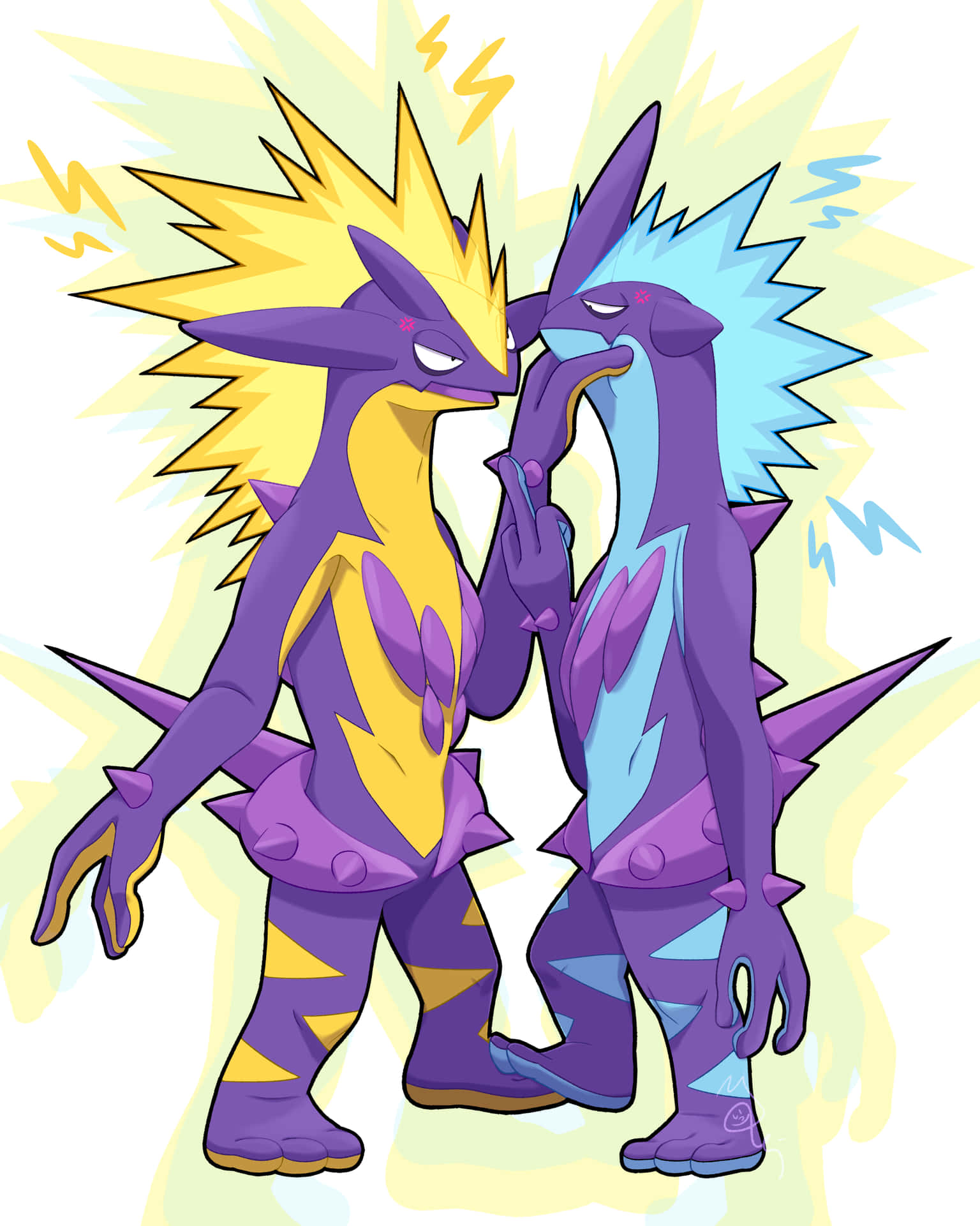 Low Key Toxtricity And Yellow Toxtricity Background