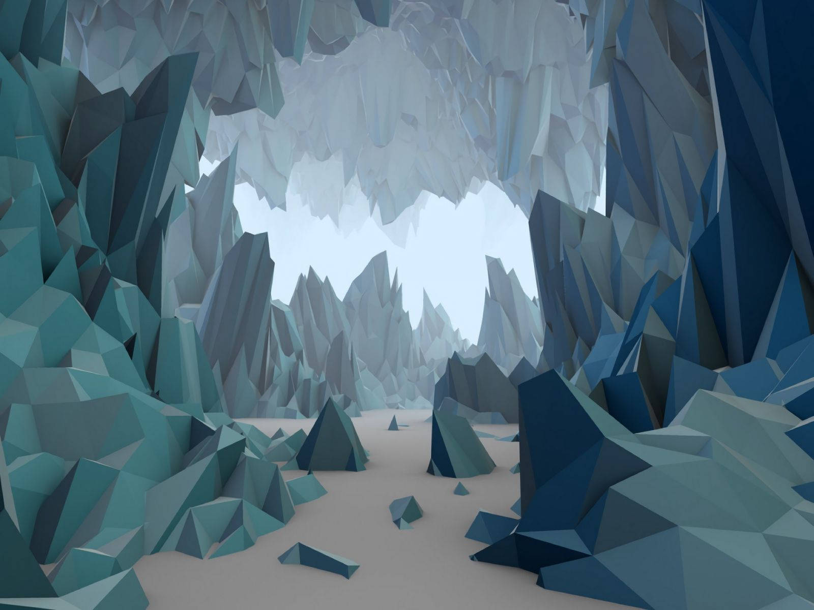 Low Poly Cave Background