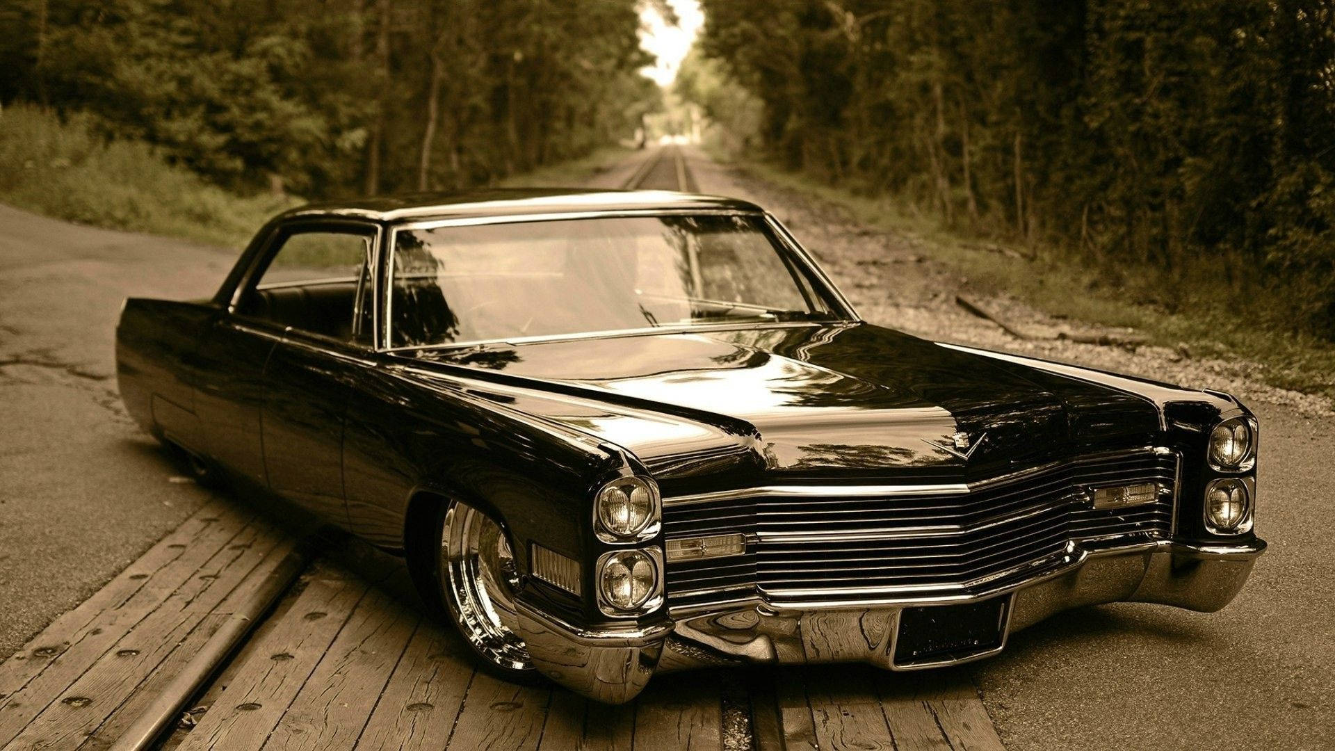 Lowered Vintage Cadillac El Dorado Background