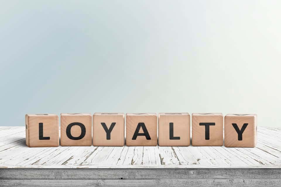 Loyal In Wooden Cubes Background