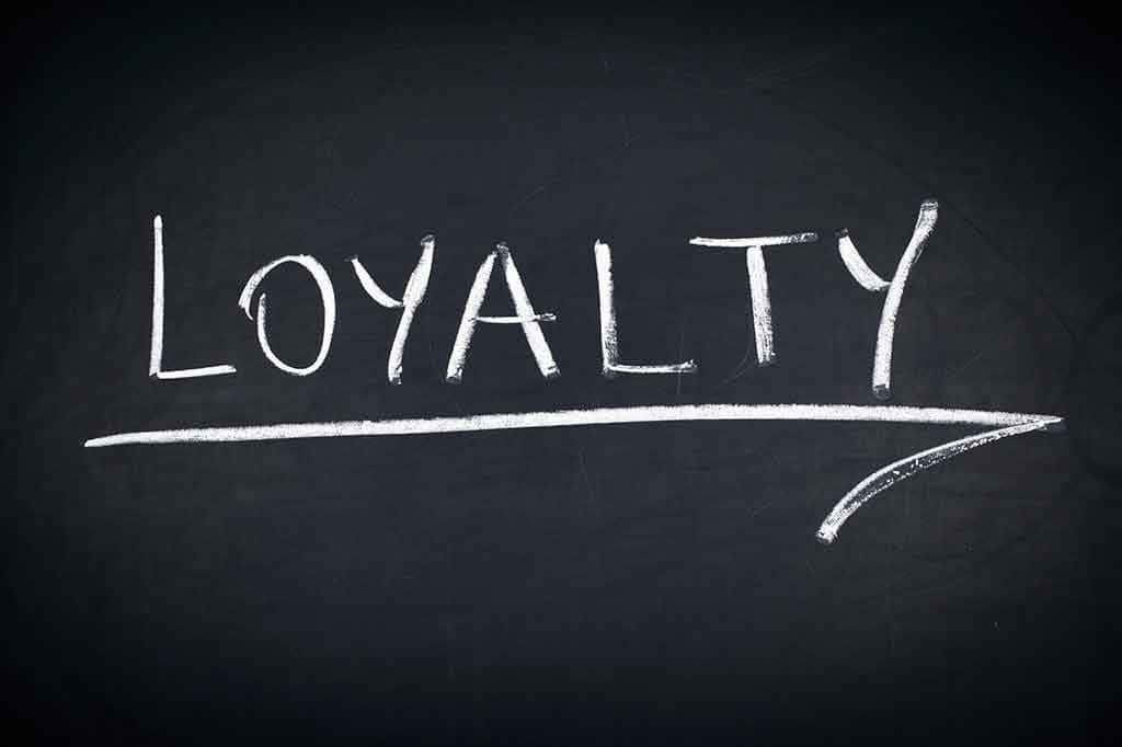 Loyal Or Loyalty In A Blackboard Background
