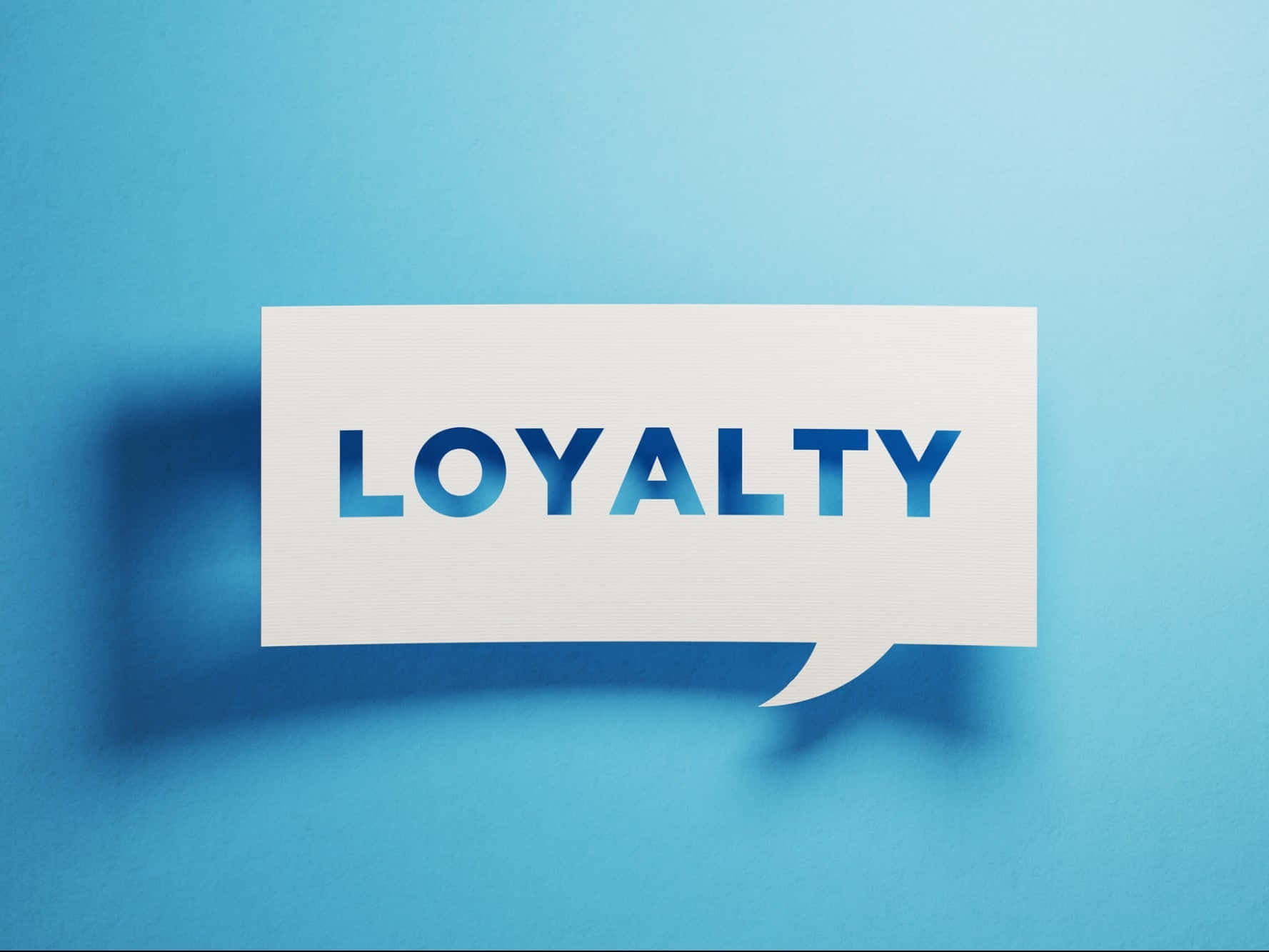 Loyal Or Loyalty In A Comment Icon Background