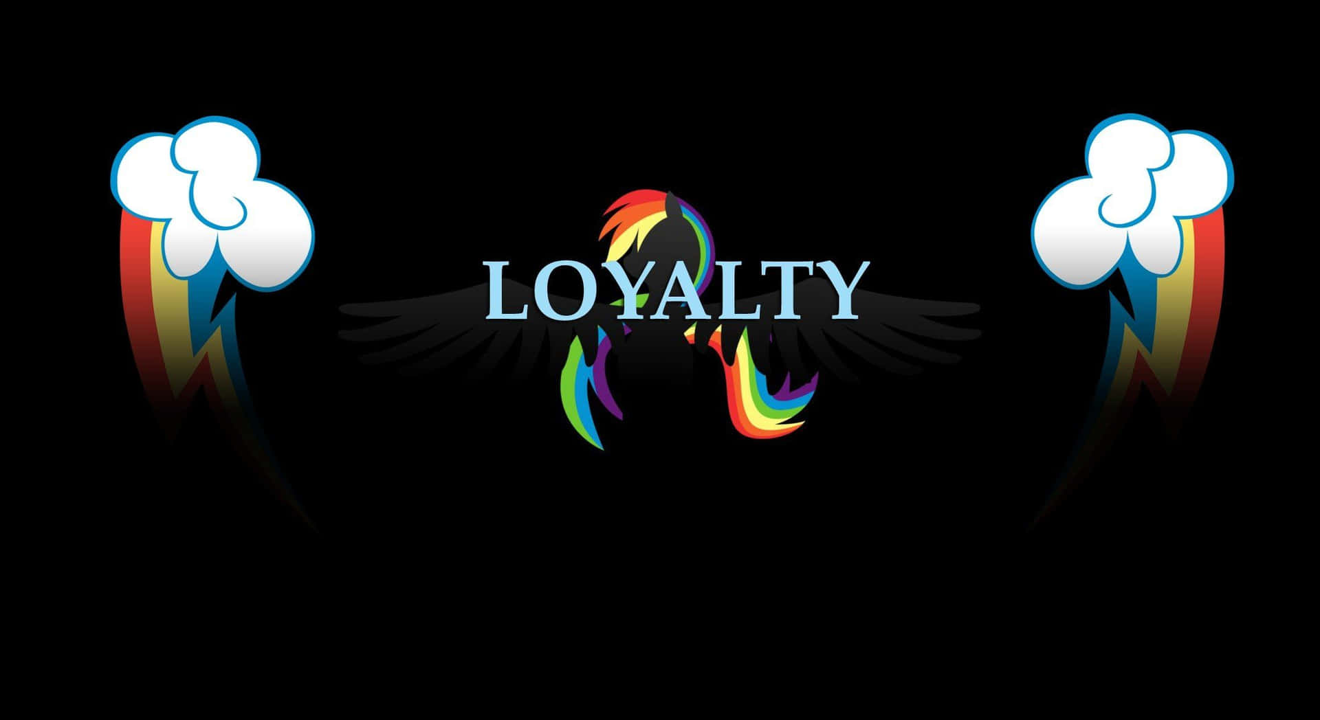 Loyal With Rainbow Decors Background