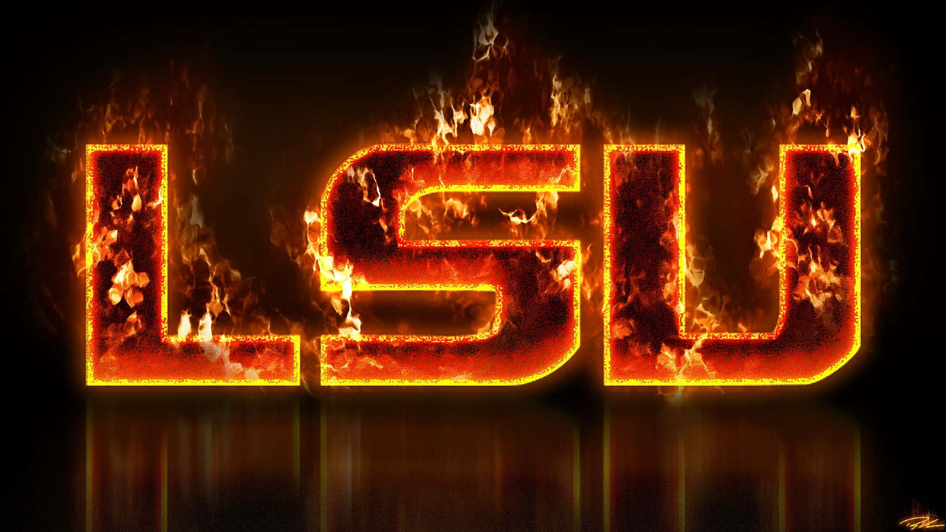 Lsu Fans Rallying In Support Of Their Tigers Background
