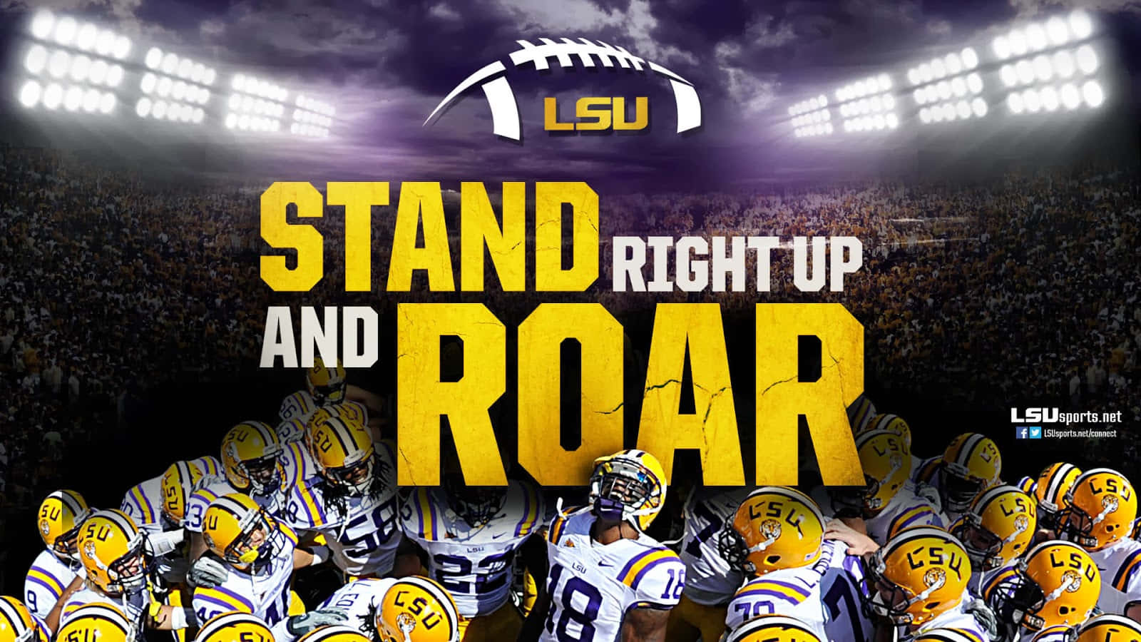 Lsu Football Stand Right Up And Roar