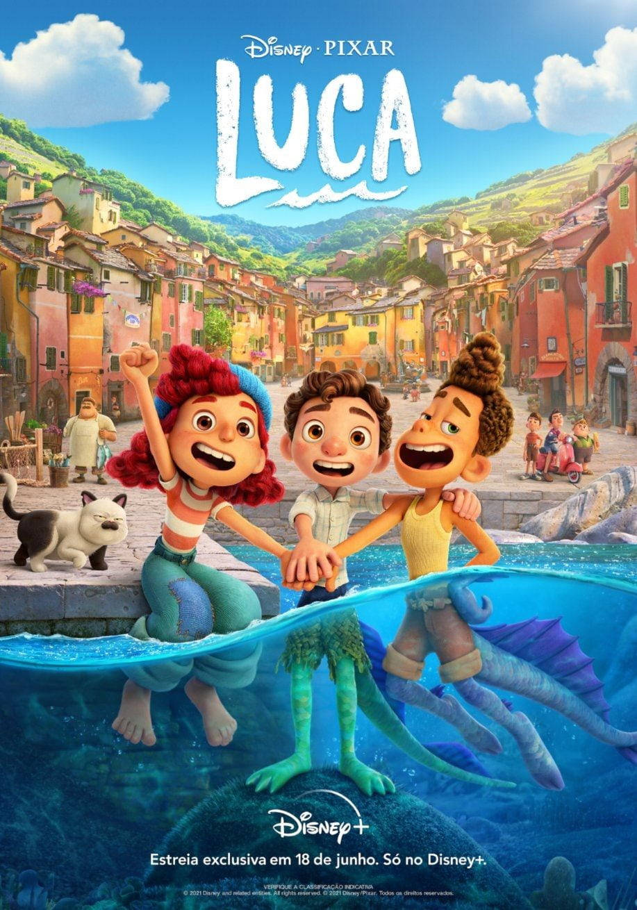 Luca Animated Film Disney Phone Background