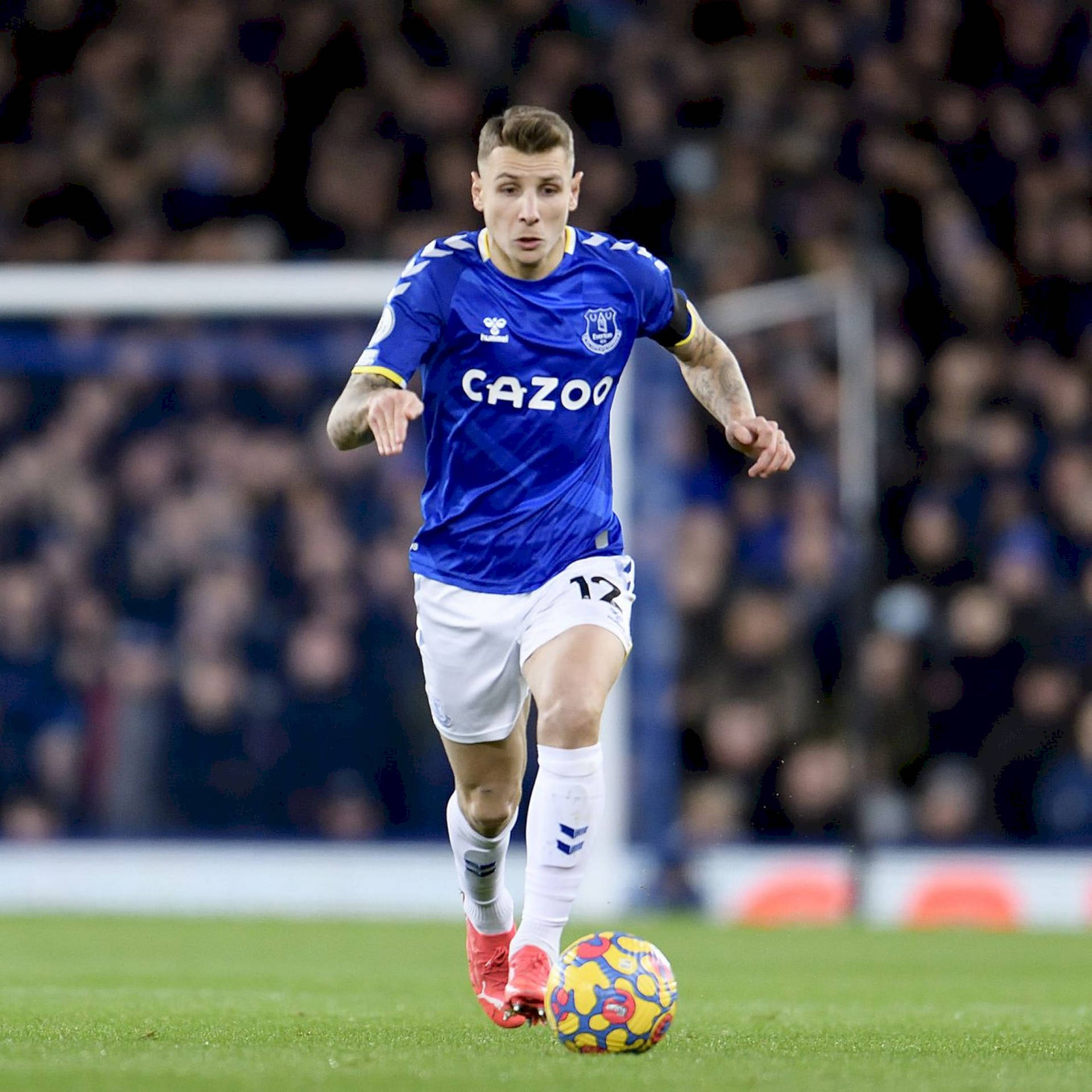 Lucas Digne For Everton Full Body Background