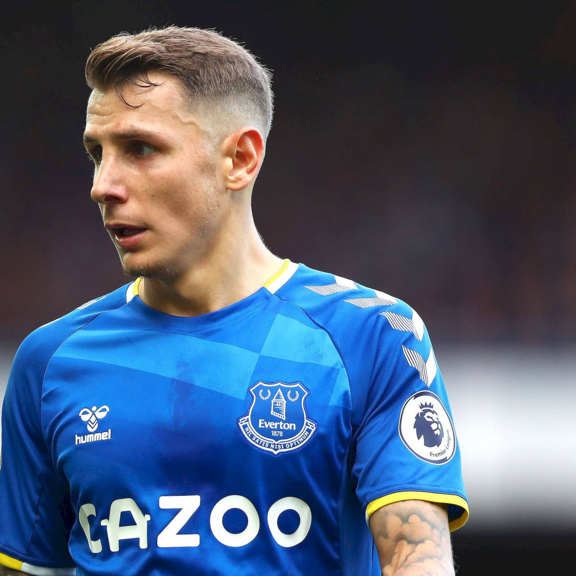 Lucas Digne For Everton Up-close Background