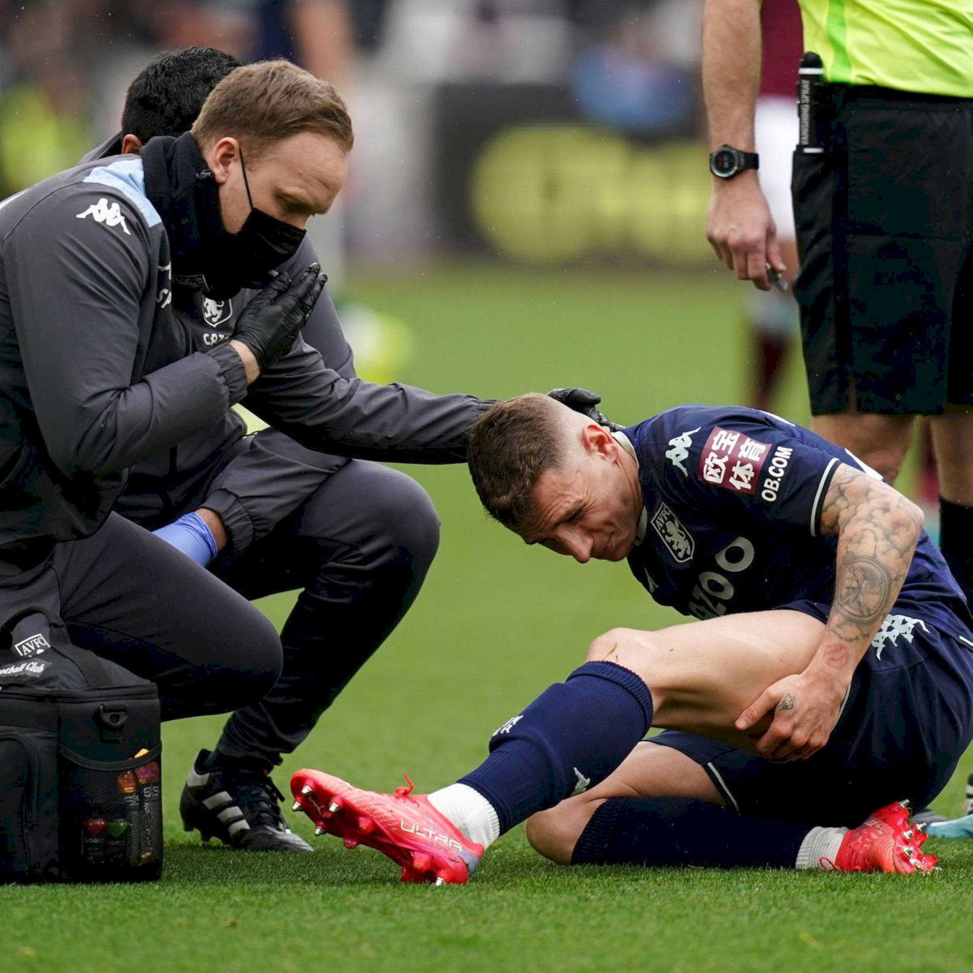 Lucas Digne Injured During A Game Background