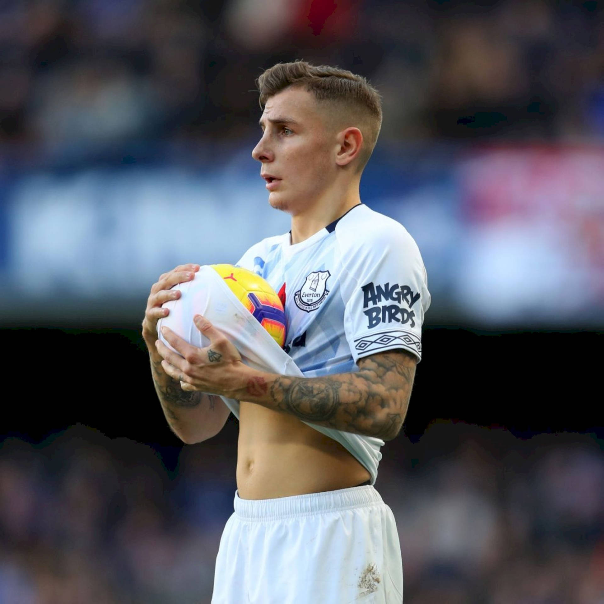 Lucas Digne Playing For Everton Fc