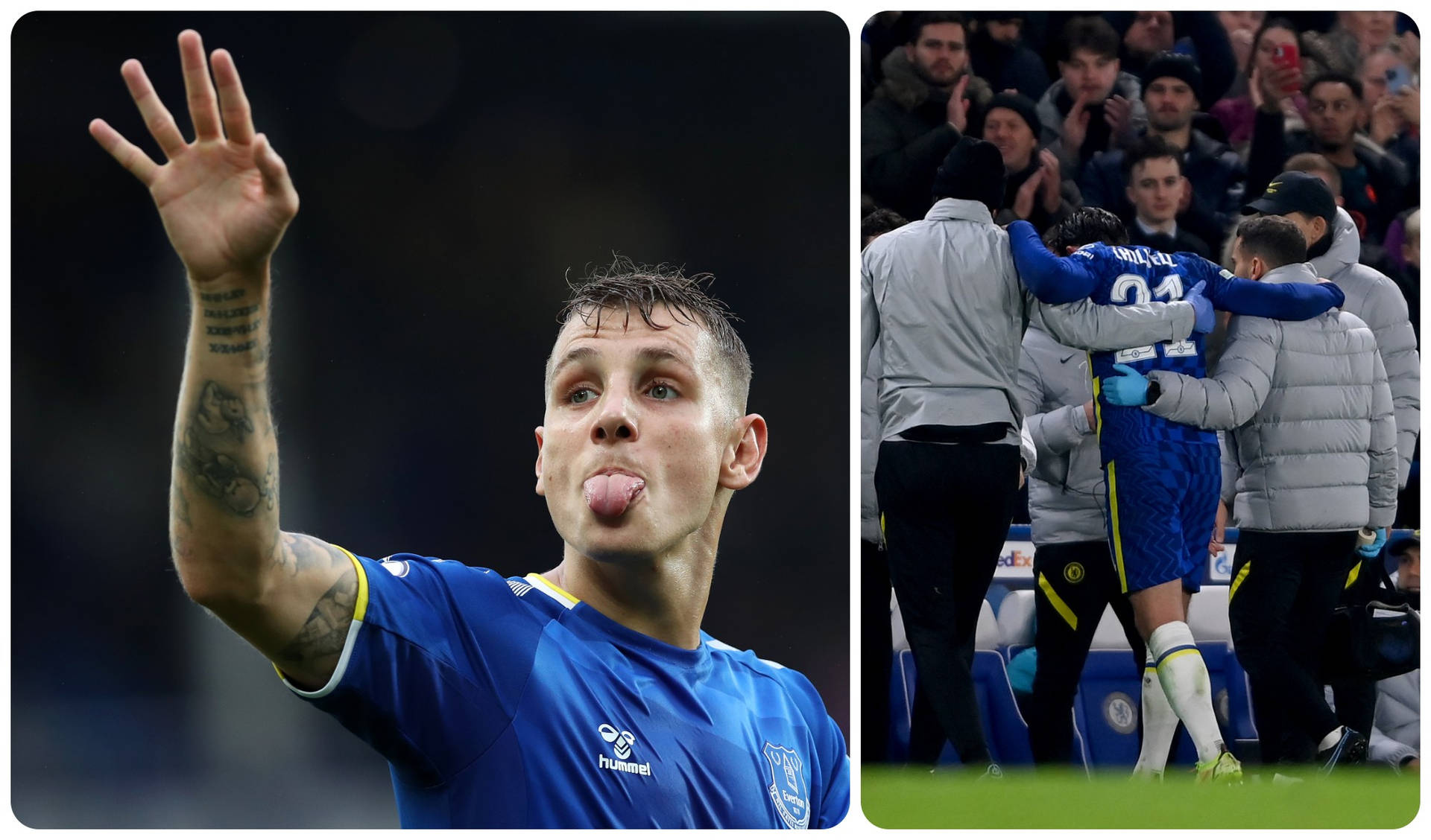 Lucas Digne With His Tongue Out Background