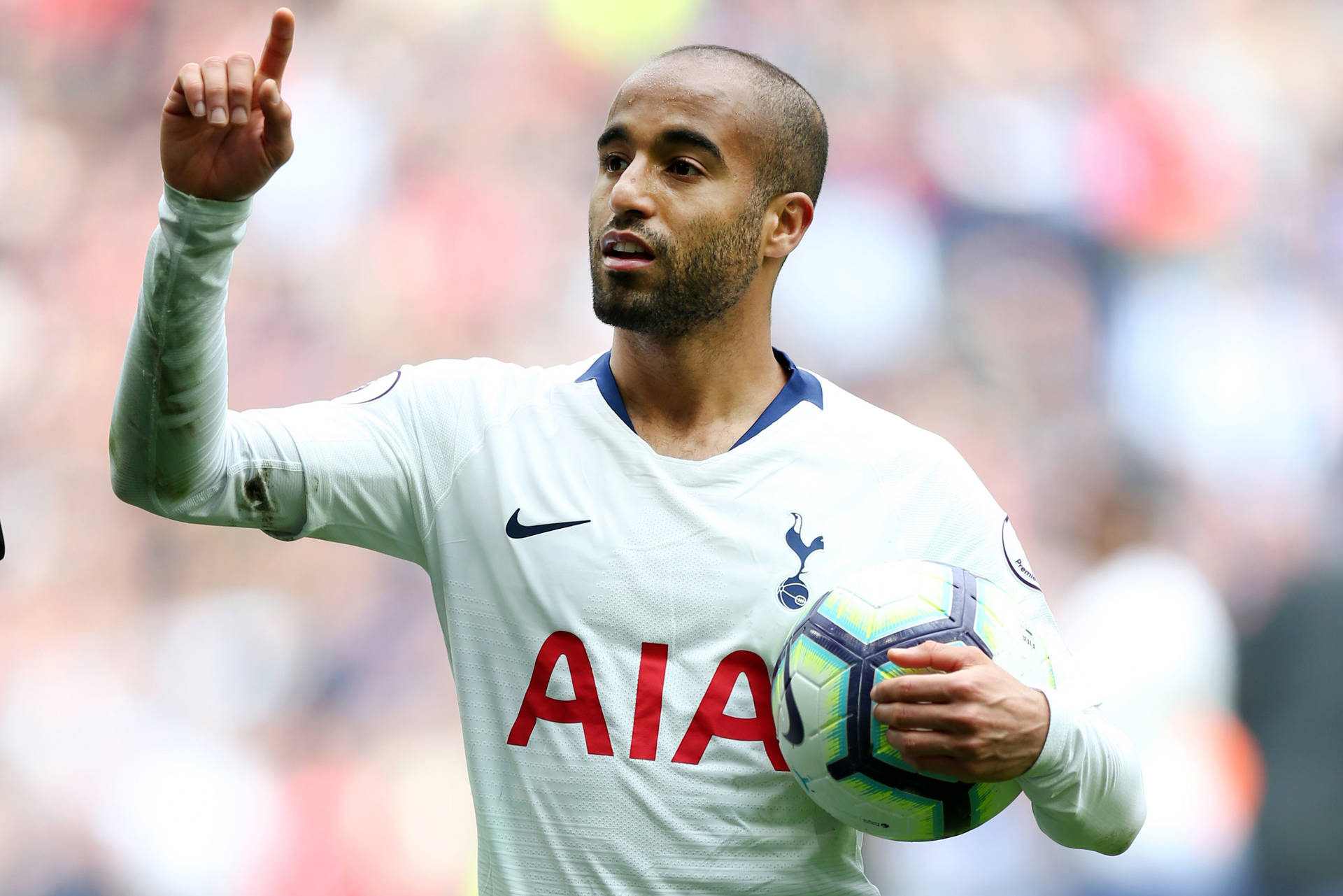 Lucas Moura In Action - Dynamic Footballer Of Tottenham Hotspur