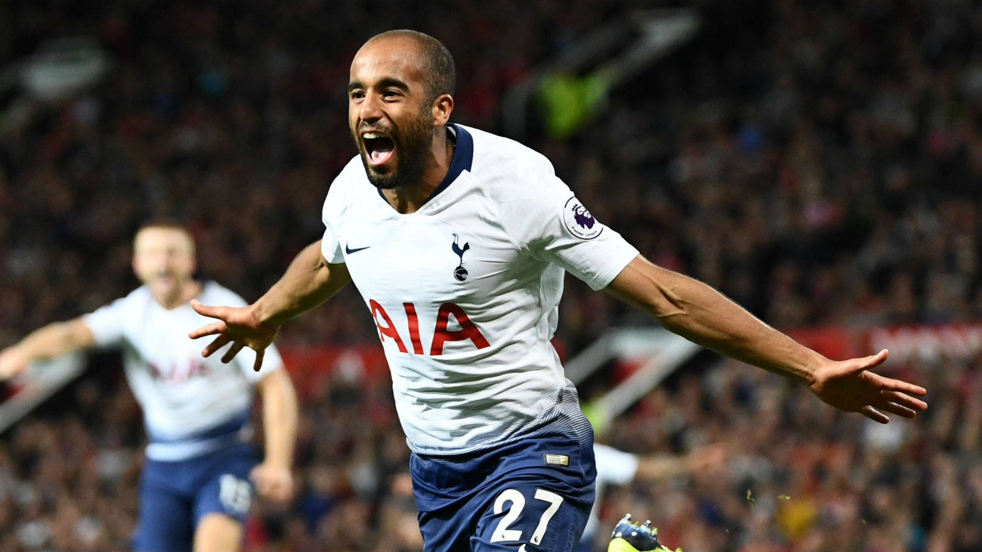 Lucas Moura Running With Arms Spread Background