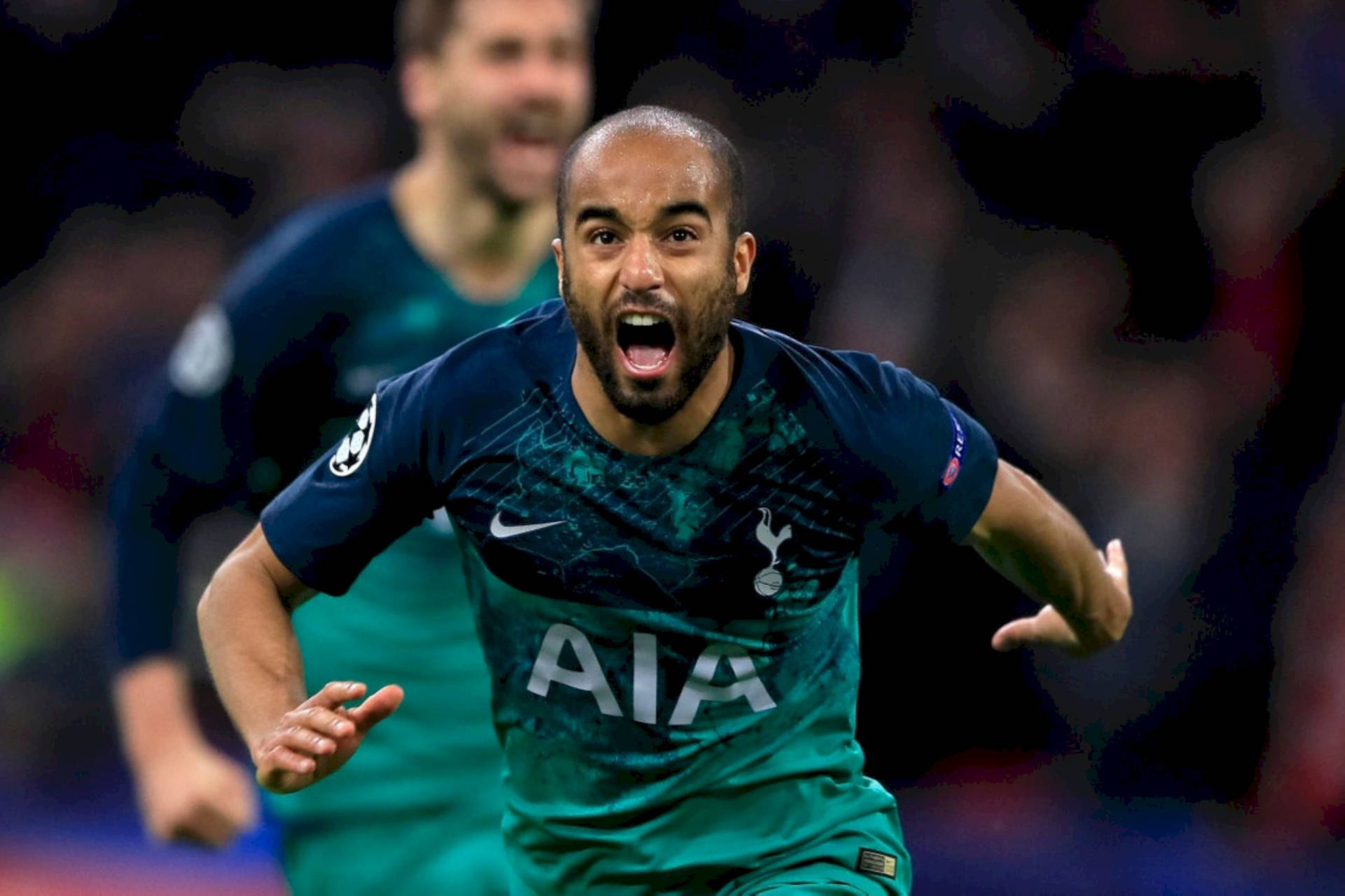 Lucas Moura Shouting Excitedly Background