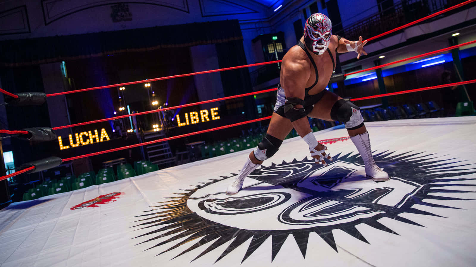 Lucha Libre Wrestlerin Ring Background