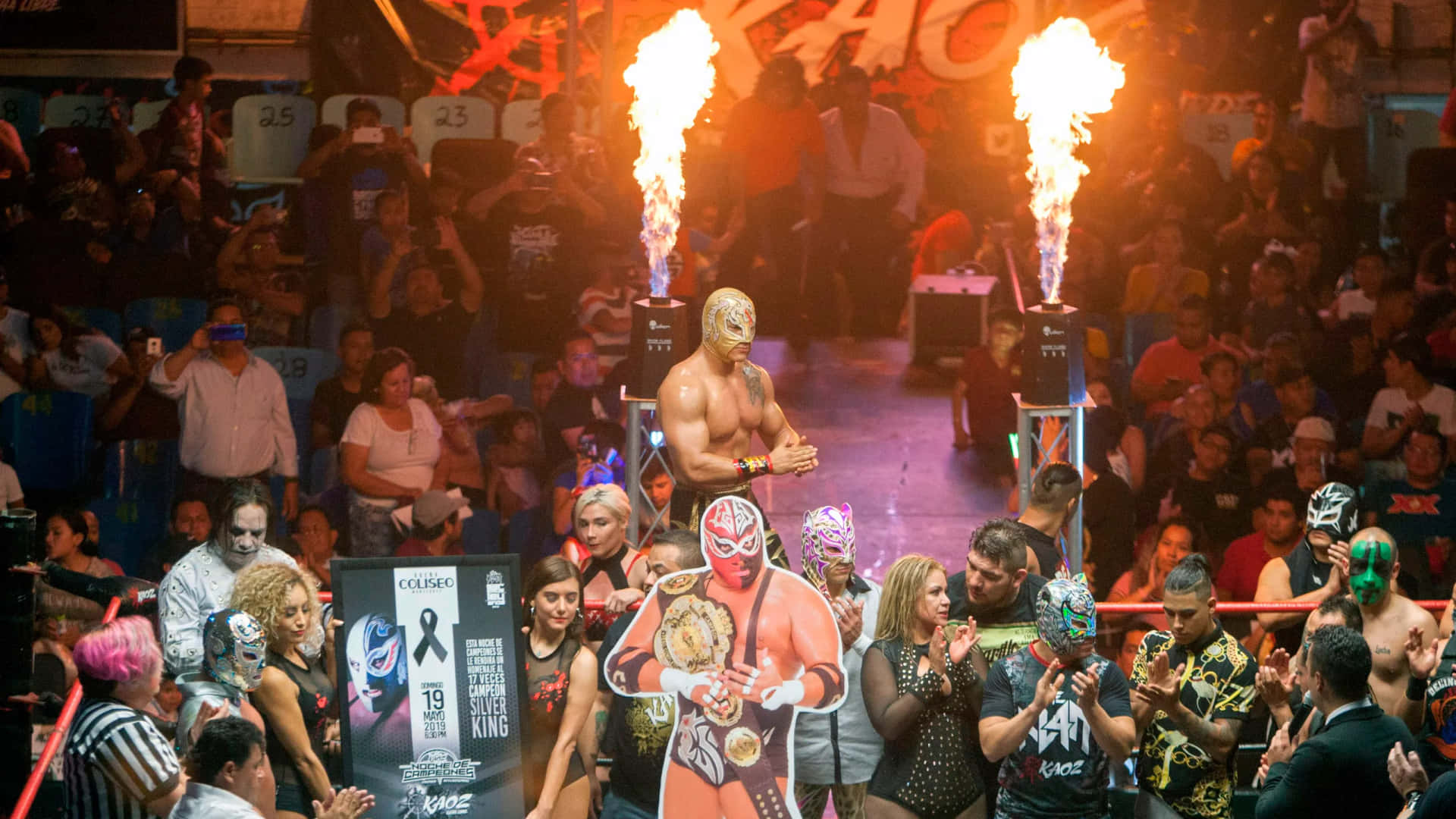 Lucha Libre Wrestlers Entrance Background