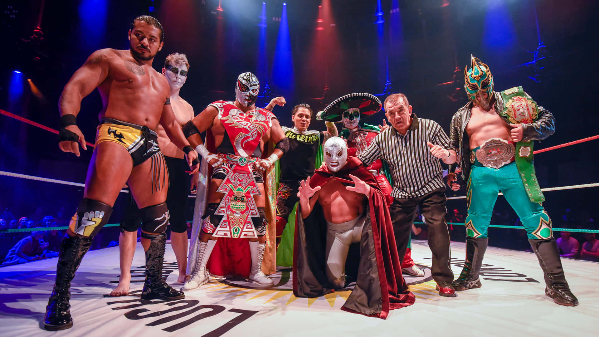 Lucha Libre Wrestlers Showdown Background