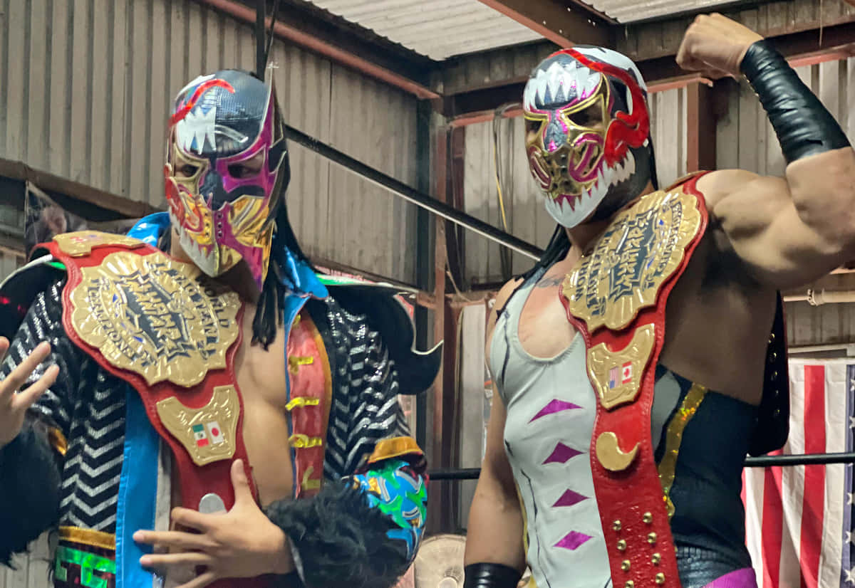 Luchadores_with_ Championship_ Belts