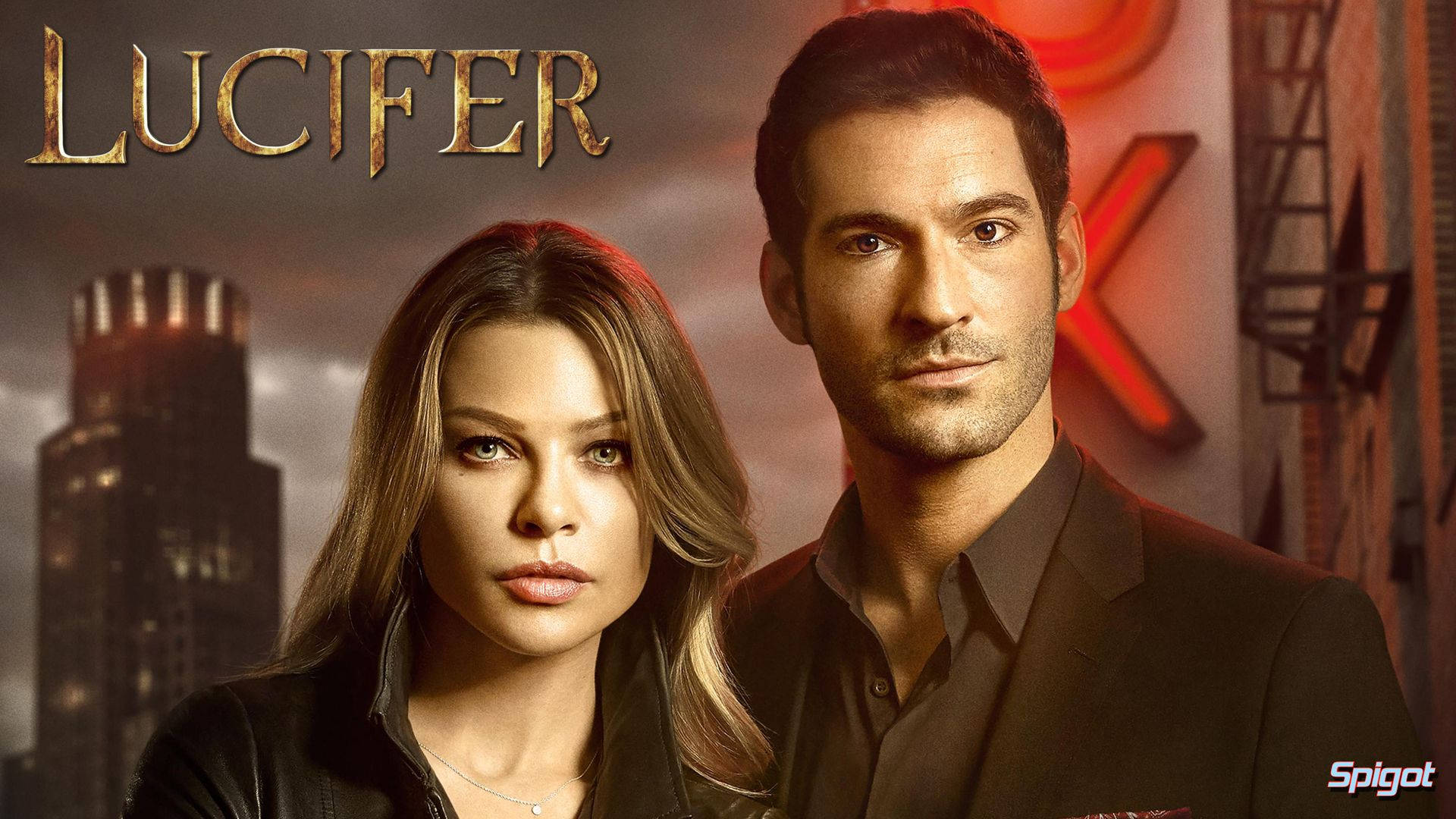 Lucifer And Chloe Hd Poster Background