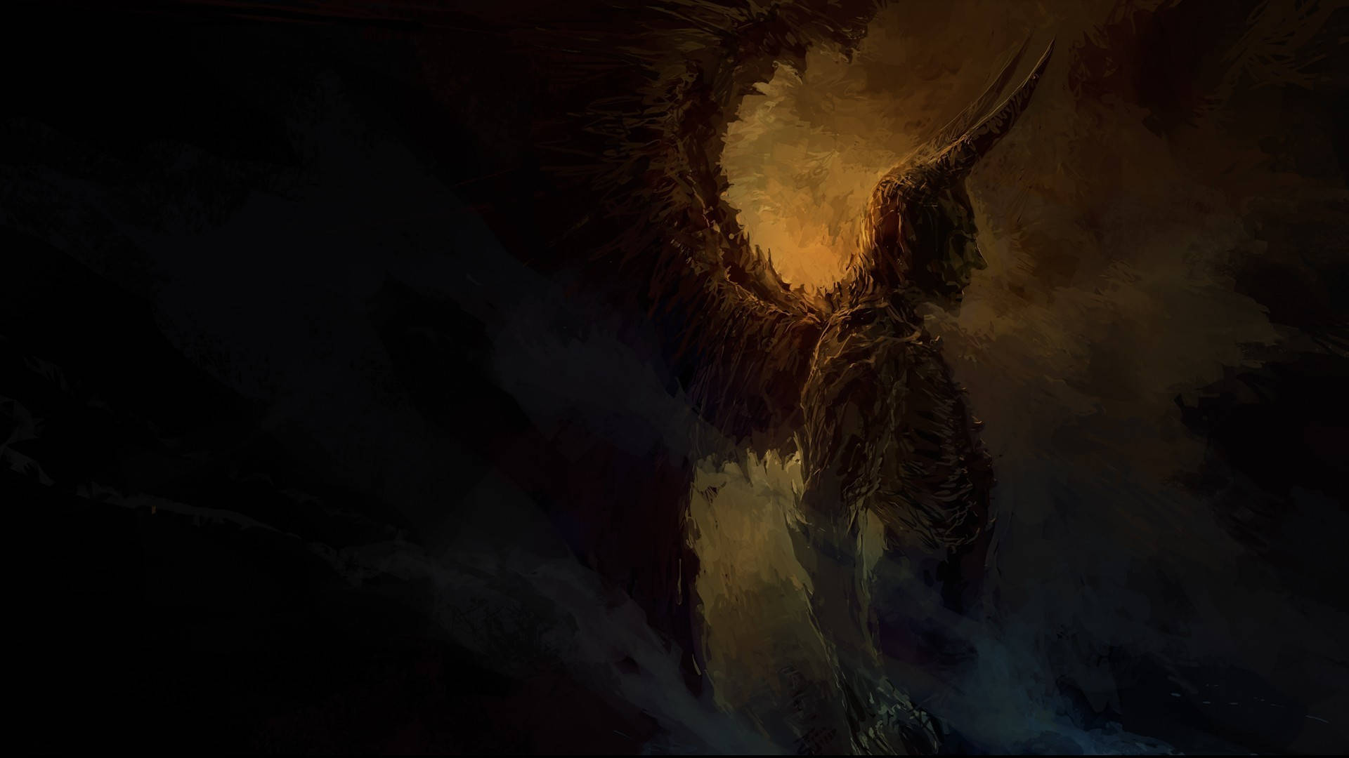 Lucifer Devil Paint Artwork Background