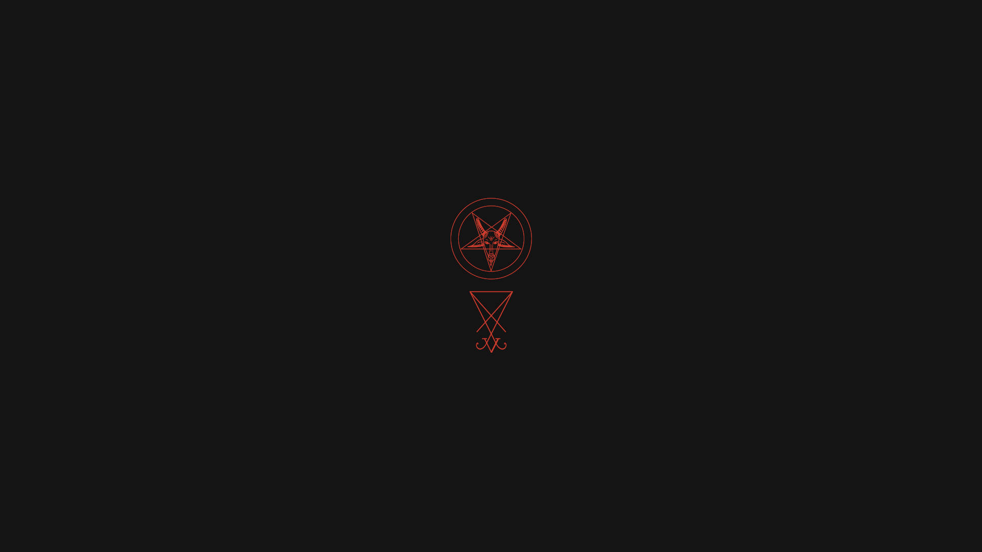 Lucifer Emblem And Pentagram Background