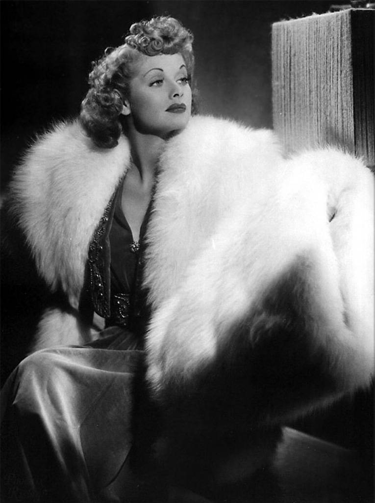 Lucille Ball Giant Fur Coat Background