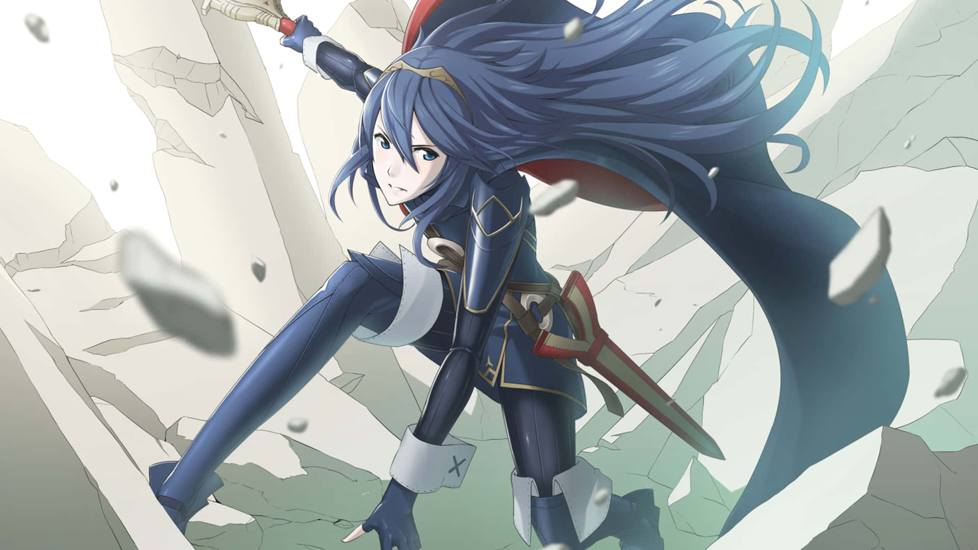 Lucina Bending Down Background