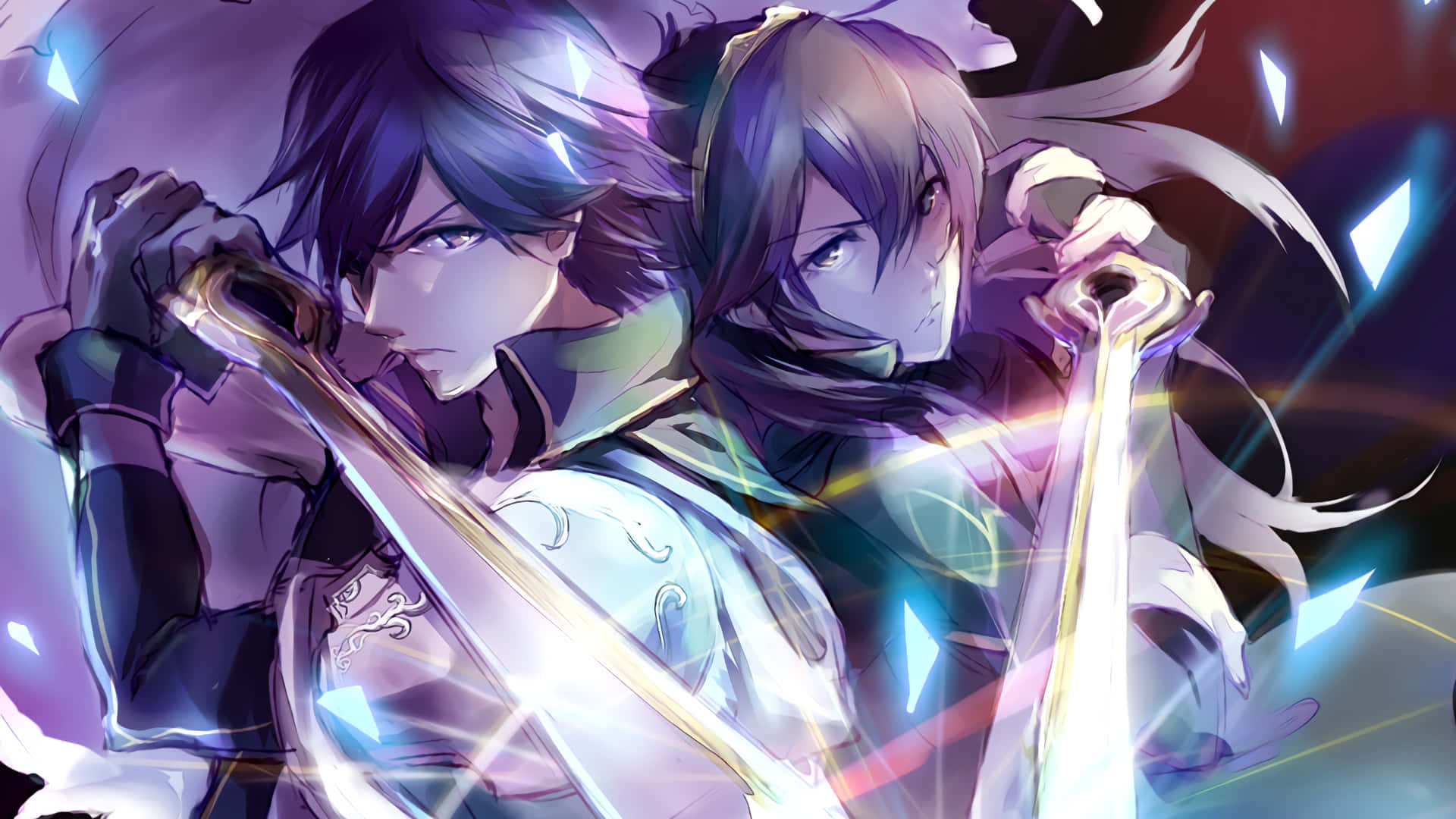 Lucina Chrom Holding Swords Background