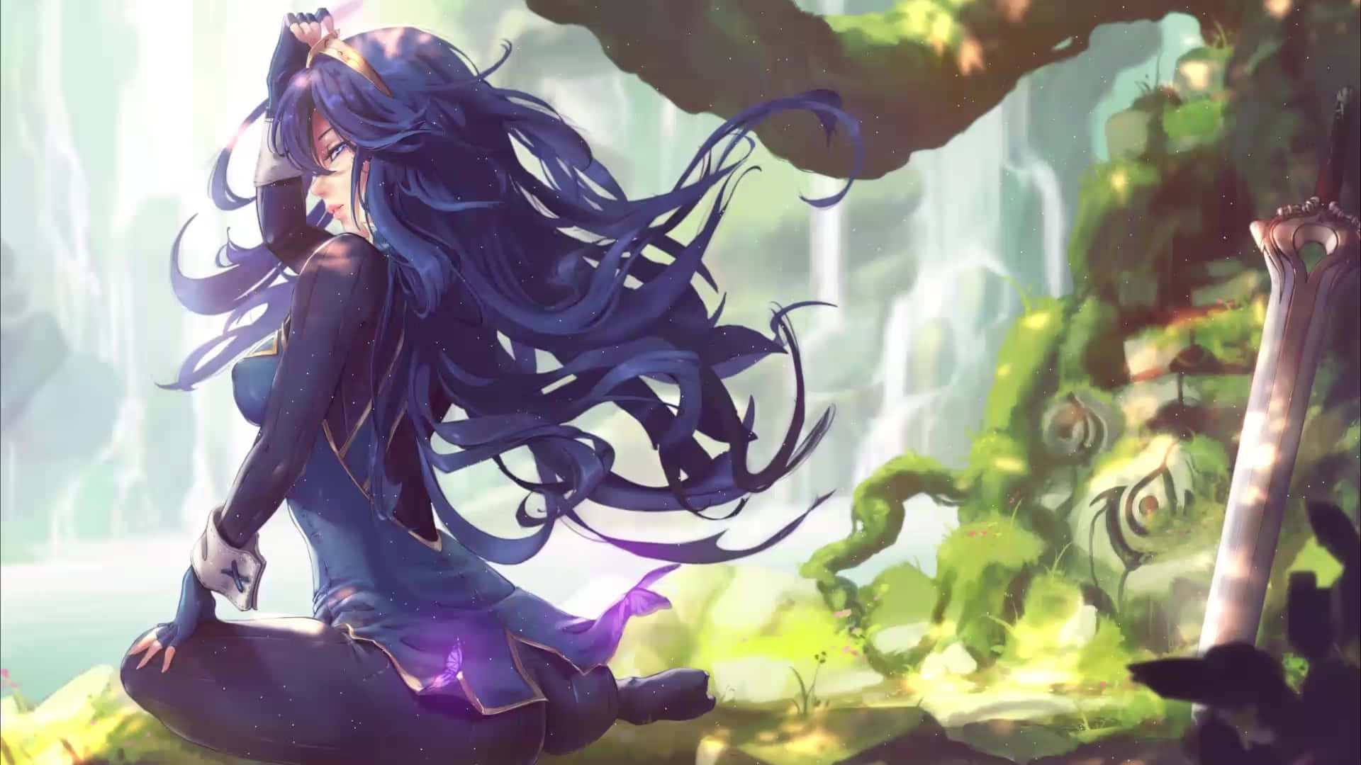 Lucina In Forest Background