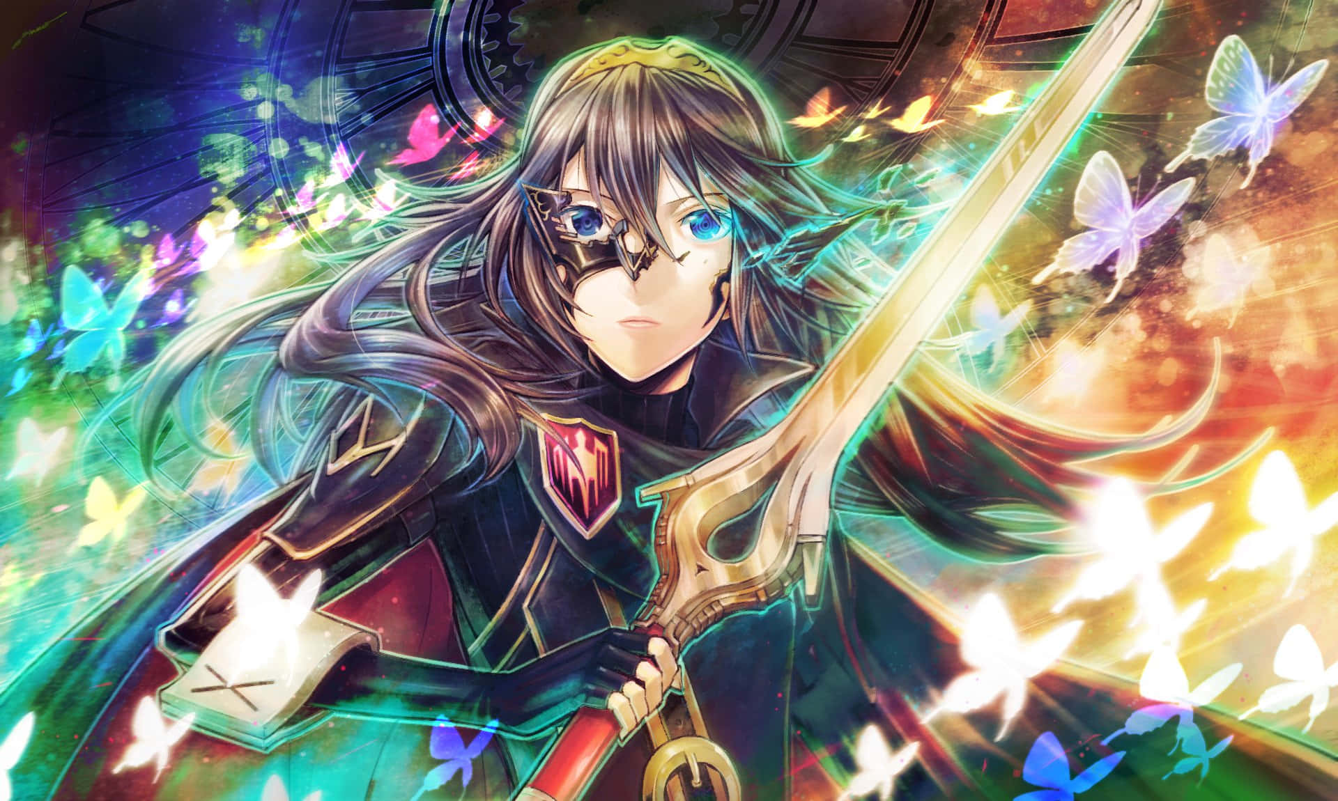 Lucina With Butterflies Background