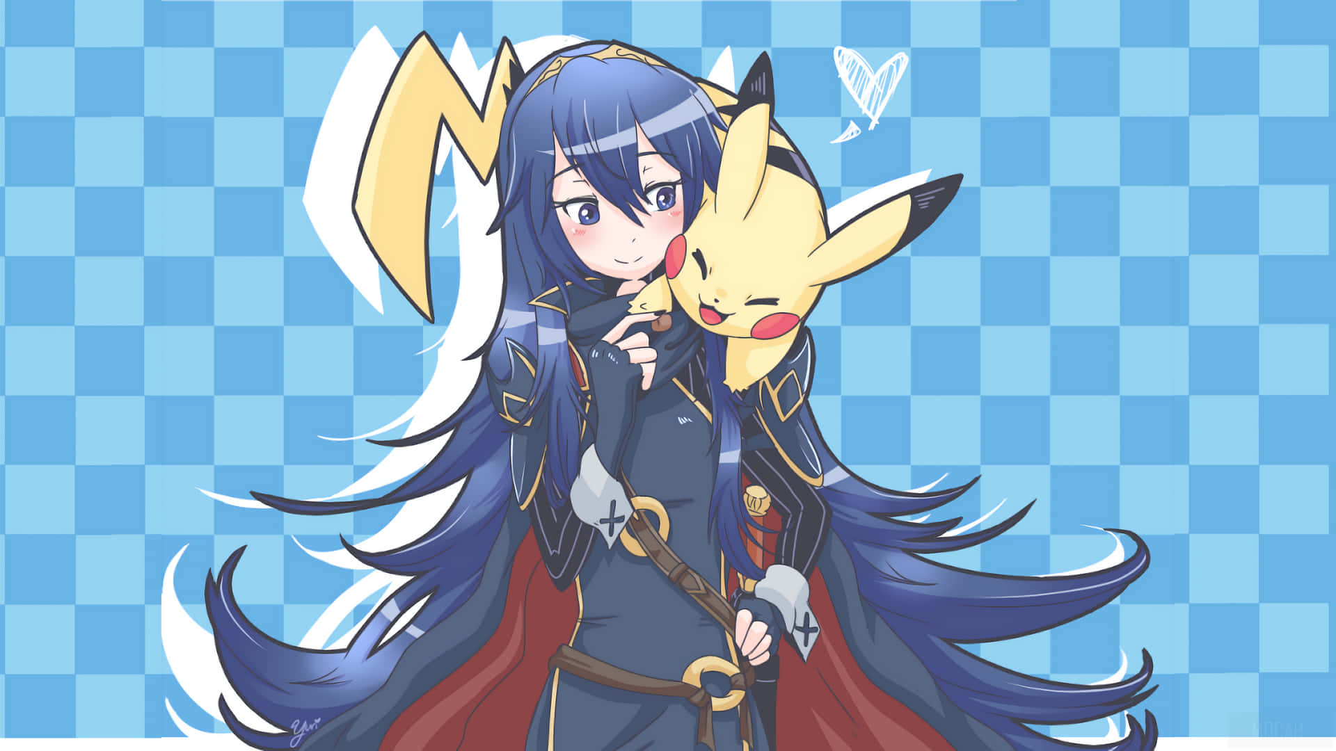 Lucina With Pikachu Background