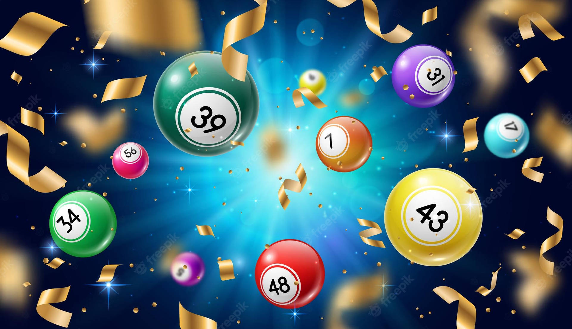 Lucky Keno Balls Background