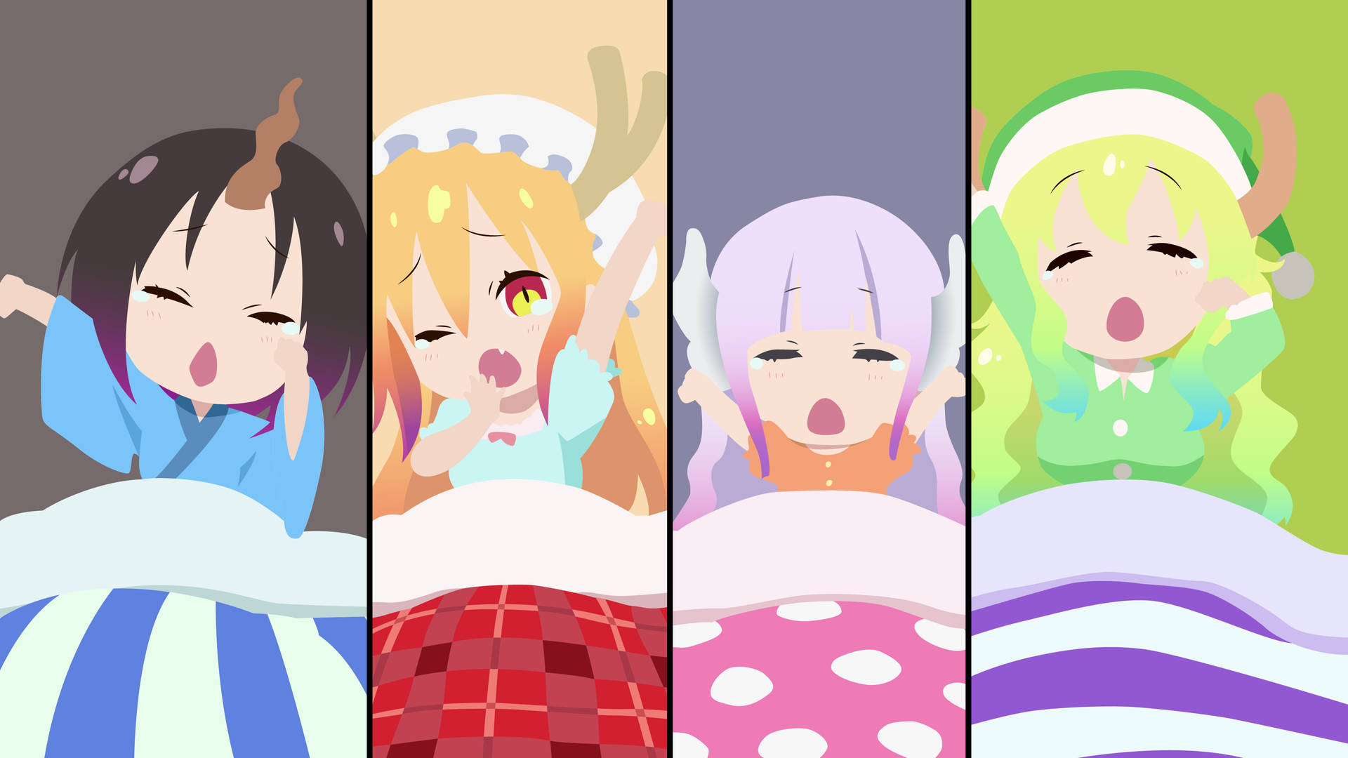 Lucoa And Friends Waking Up Background
