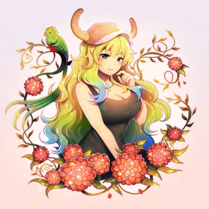 Lucoa With Flower Wreath Background