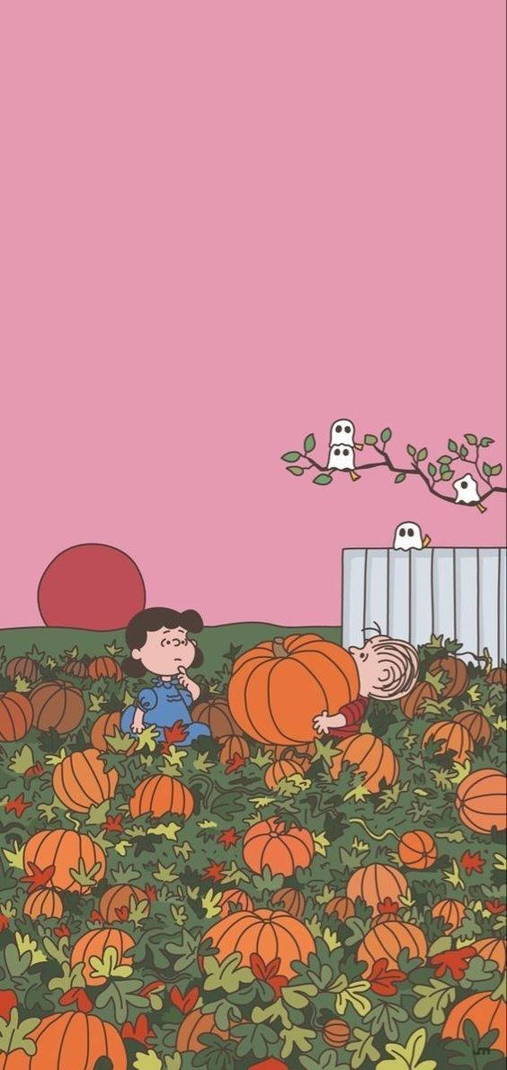 Lucy And Snoopy Halloween Background