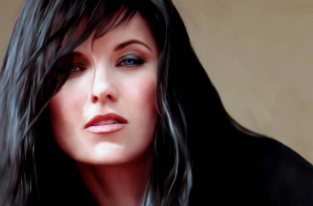 Lucy Lawless Beautiful Eyes Background