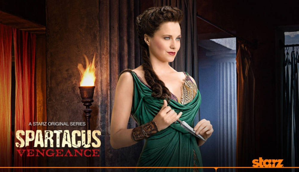 Lucy Lawless In The Epic Drama Series Spartacus Background